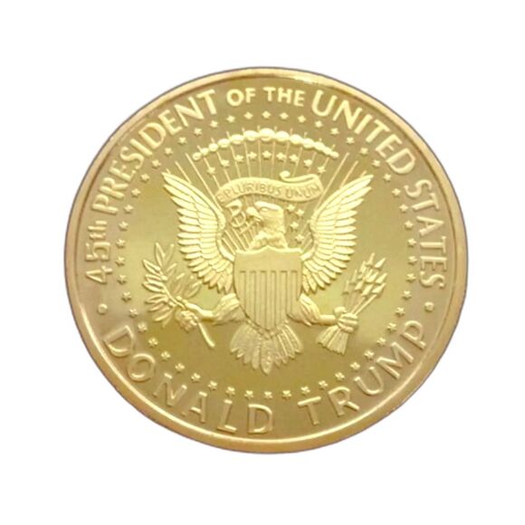 Donald Trump 2018 24K Gold Plated Collectible Eagle Coin with Fit Display Case - Picture 6 of 6